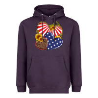 Plum america heart and sunflower Heavyweight Hoodie - Artiststas
