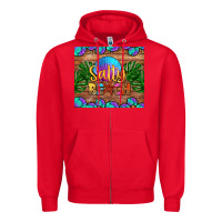 Red salty beach Zipper Hoodie - HRA Design Shop