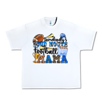 White somebody's loud mouth football mama Urban Heavy Tee - Zillion Design Studio
