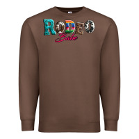 Chestnut rodeo babe turquoise serape cowhide leopard Premium Sweatshirt - Artiststas