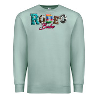 Seafoam rodeo babe turquoise serape cowhide leopard Premium Sweatshirt - Artiststas