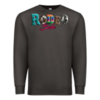 Smoke rodeo babe turquoise serape cowhide leopard Premium Sweatshirt - Artiststas