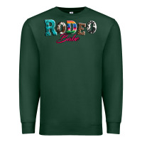 Sports Green rodeo babe turquoise serape cowhide leopard Premium Sweatshirt - Artiststas