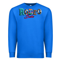 True Royal rodeo babe turquoise serape cowhide leopard Premium Sweatshirt - Artiststas