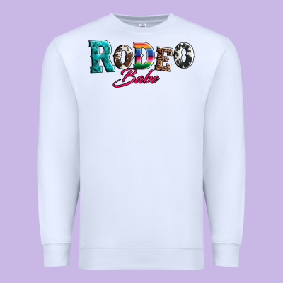 Rodeo Babe Turquoise Serape Cowhide Leopard Premium Sweatshirt Designed By Artiststas