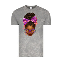 Cloud Rock sorority colors purple carol afro messy bun woman Vintage Tee - texasbilliewilder