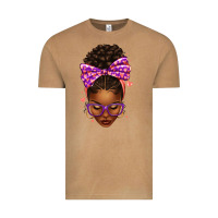 Vintage Camel sorority colors purple carol afro messy bun woman Vintage Tee - texasbilliewilder