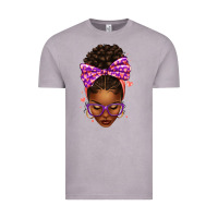 Vintage Zinc sorority colors purple carol afro messy bun woman Vintage Tee - texasbilliewilder