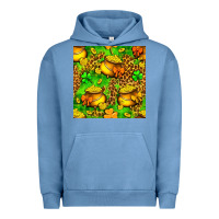 Pigment Pebble Blue St. Patrick's pot of gold seamless pattern Urban Hoodie - BundleAndBundleShop