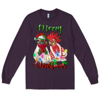 Plum christmas roosters Long Sleeve Tee - RanaPortraitStore
