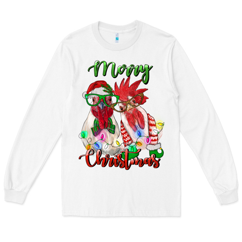 Christmas Roosters Long Sleeve Tee by RanaPortraitStore | Teevron