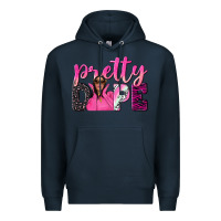 Navy pretty dope afro woman Premium Hoodie - NancyCooperArtShop