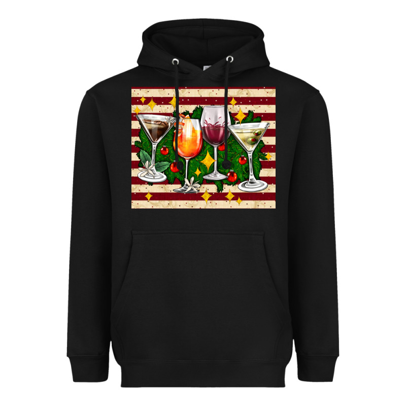 Christmas Cocktail Heavyweight Hoodie by AdoDesignShop | Teevron