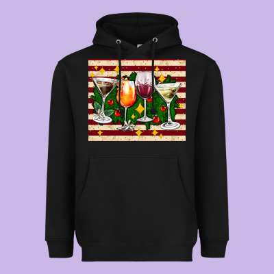 Christmas Cocktail Heavyweight Hoodie Designed By Adodesignshop