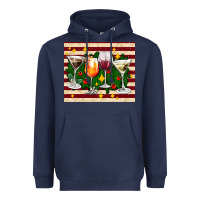 Navy Christmas cocktail Heavyweight Hoodie - AdoDesignShop