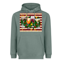 Sage Christmas cocktail Heavyweight Hoodie - AdoDesignShop