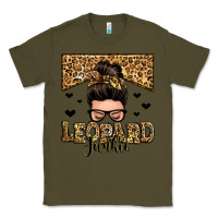 Army Green leopard junkie messy bun Classic Tee - Zillion Design Studio