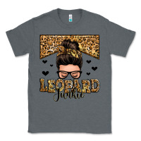 Charcoal Heather leopard junkie messy bun Classic Tee - Zillion Design Studio