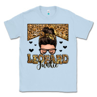 Dusty Blue leopard junkie messy bun Classic Tee - Zillion Design Studio