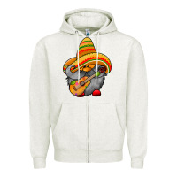 Oatmeal Heather mexicon cute gnome Zipper Hoodie - RacoonDesign