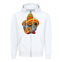 White mexicon cute gnome Zipper Hoodie - RacoonDesign