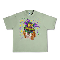 Oil Green mardi gras  mask beagle Urban Heavy Tee - RanaPortraitStore