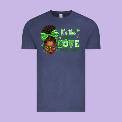 Sorority Colors Green Its The Self Love For Me Afr Vintage Tee Designed By Texasbilliewilder