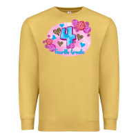 Antique Gold back to school flowers fourth grade 3200x2400 Premium Sweatshirt - AdoDesignShop