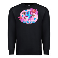 Black back to school flowers fourth grade 3200x2400 Premium Sweatshirt - AdoDesignShop