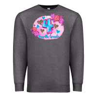 Charcoal Heather back to school flowers fourth grade 3200x2400 Premium Sweatshirt - AdoDesignShop