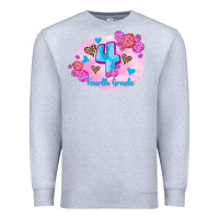 Heather Grey back to school flowers fourth grade 3200x2400 Premium Sweatshirt - AdoDesignShop