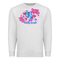 Oatmeal Heather back to school flowers fourth grade 3200x2400 Premium Sweatshirt - AdoDesignShop