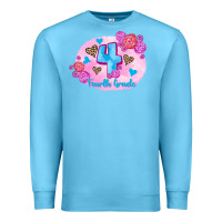 Ocean Blue back to school flowers fourth grade 3200x2400 Premium Sweatshirt - AdoDesignShop
