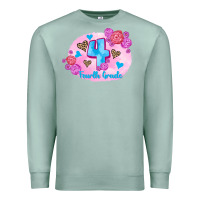 Seafoam back to school flowers fourth grade 3200x2400 Premium Sweatshirt - AdoDesignShop