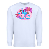 White back to school flowers fourth grade 3200x2400 Premium Sweatshirt - AdoDesignShop