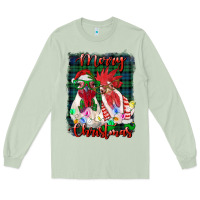 Matcha christmas roosters with background Long Sleeve Tee - RanaPortraitStore