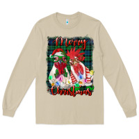 Mushroom christmas roosters with background Long Sleeve Tee - RanaPortraitStore