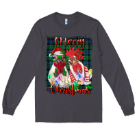 Smoke christmas roosters with background Long Sleeve Tee - RanaPortraitStore