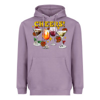 Lavender Cheers Christmas Coctail Heavyweight Hoodie - AdoDesignShop