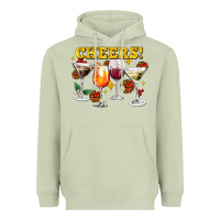 Matcha Cheers Christmas Coctail Heavyweight Hoodie - AdoDesignShop