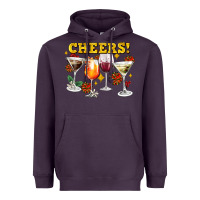 Plum Cheers Christmas Coctail Heavyweight Hoodie - AdoDesignShop