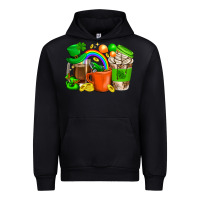 Black St. Patricks Day Coffee Cups Urban Hoodie - BundleAndBundleShop