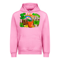 Fuchsia Pink St. Patricks Day Coffee Cups Urban Hoodie - BundleAndBundleShop