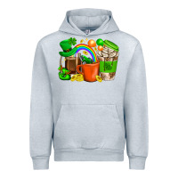 Heather Grey St. Patricks Day Coffee Cups Urban Hoodie - BundleAndBundleShop