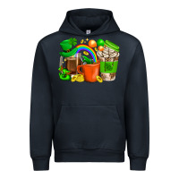 Navy St. Patricks Day Coffee Cups Urban Hoodie - BundleAndBundleShop