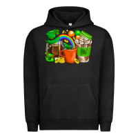 Pigment Black St. Patricks Day Coffee Cups Urban Hoodie - BundleAndBundleShop