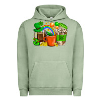Pigment Oil Green St. Patricks Day Coffee Cups Urban Hoodie - BundleAndBundleShop