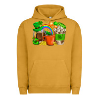 Pigment Peanut Butter St. Patricks Day Coffee Cups Urban Hoodie - BundleAndBundleShop