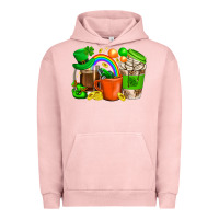 Pigment Salmon St. Patricks Day Coffee Cups Urban Hoodie - BundleAndBundleShop