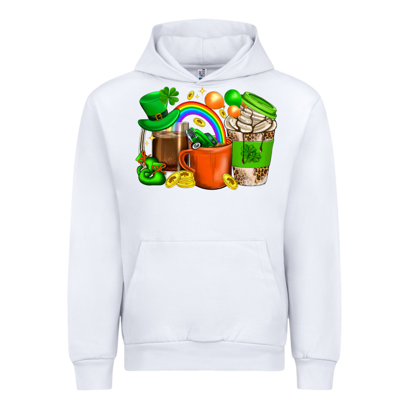 St. Patricks Day Coffee Cups Urban Hoodie by BundleAndBundleShop | Teevron